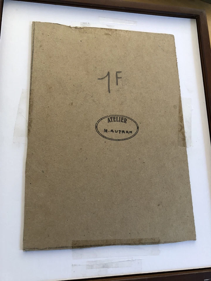 Henri Autran (1926-2007) Huile sur panneau cartonné - signé + tampon atelier - Photo 4/4