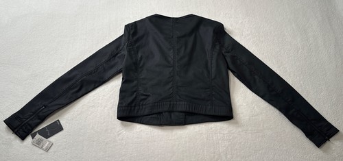 Mavi Jeans Ruby Black Coated Zip Up Denim Jacket Women’s Size Small - NWT - Picture 14 of 15