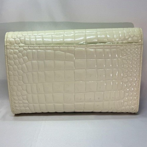 Yves Saint Laurent Crocodile Embossed Clutch Bag Authentic Women's Bags - Picture 6 of 12