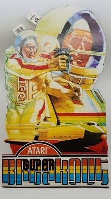 Atari 2600 Die-Cut Cardboard Poster - Super Breakout - NM w/ Tags Intact