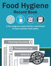 Food Hygiene Record Book: Fridge & freezer temperatures, cleaning checklists, f
