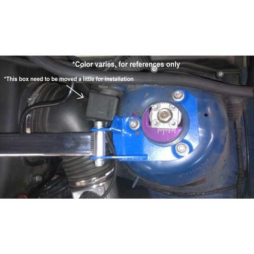 Barra de puntales Megan Racing esmalte delantero superior especificaciones de carrera para 99-06 BMW E46 Serie 3 - Imagen 3 de 3