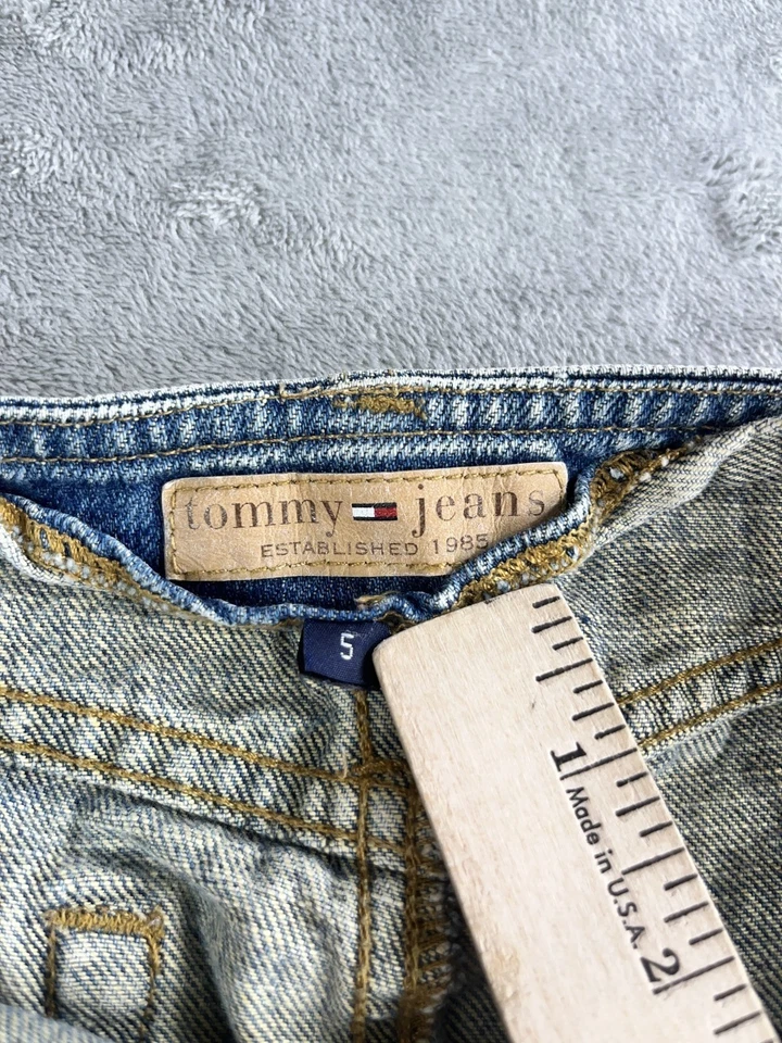 Falda Tommy Jeans Vintage Mujer 5 Azul Denim Maxi Cintura Alta Larga Y2K Boho Foto 3 de 4