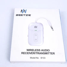 Beeitzie Wireless Audio Receiver / Transmitter Bluetooth Multi-Device White
