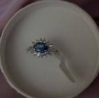 Bomb Party RBP6127 Endless Daydream LC Aqua Blue Spinel  Rhodium size 7 — photo 1