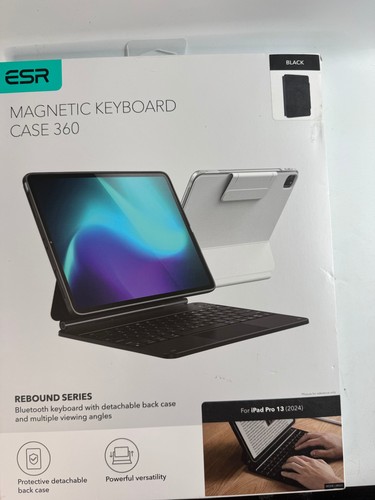 ESR iPad Pro 13 Inch Case With Keyboard (M4, 2024) Rebound Series (Black) - 第 1/7 張圖片