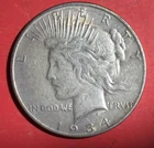 1934 US Peace SILVER Dollar! "Philadelphia" Lower Mintage! Choice VF! Old Coin!