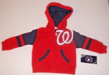 ⚾NEW W/TAGS GENUINE KIDS BABY  18 MONTH ZIPPERED HOODIE MLB Washington Nationals