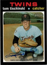 2020 Topps Heritage TOM TISCHINSKI Minnesota Twins AUTO Insert MINT