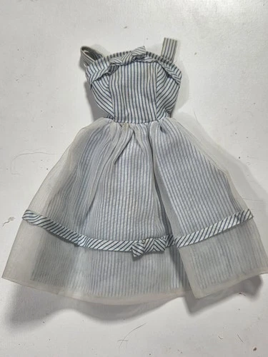Vintage Barbie Movie Date #933 (1962-1963) Blue & White Stripe Full Dress CB