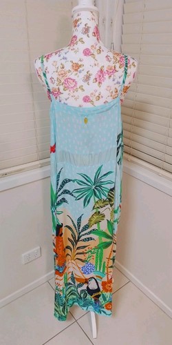 RUBY YAYA Toco Maxi Dress blue tropical summer size 3XL au 20 NWT $149 - Picture 8 of 12