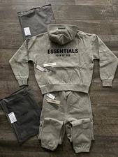 NEW Essentials Fear of God Bundle Dark Oatmeal Size XS 100% Authentic✅