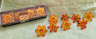 Glisten Glistening Fall Flower Metal Napkin Rings 12 Pieces Pre-owned