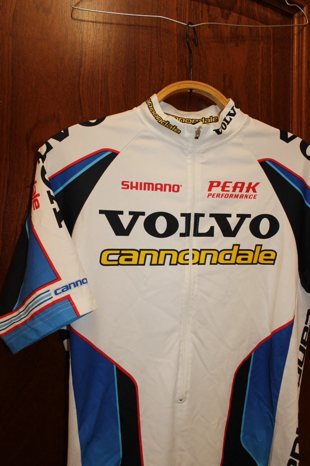 Camiseta deportiva de ciclismo vintage Shimano Peak Cannondale Volvo Team - talla L Foto 2 de 4