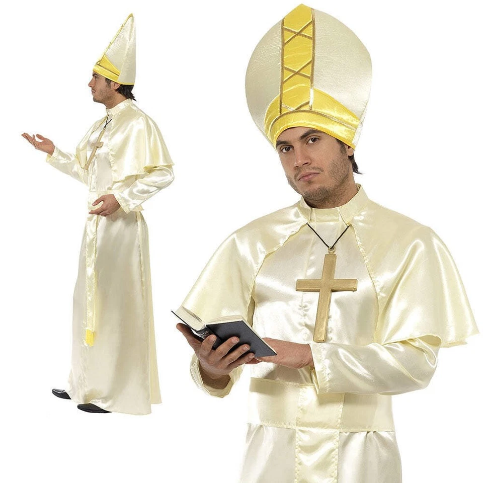 Smiffys Deluxe Faschingskostüm Heiliger Papst Gold Pontifex Römer Herren OS Neu - Bild 1 von 1
