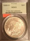 1888-O Morgan Dollar PCGS MS63 New Orleans Silver $1 Coin