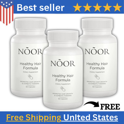 3-Pack NOOR Healthy Hair Formula - NOOR Hair Growth Support Capsules - 180Caps