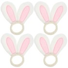 4pcs Easter Napkin Buckle Farmhouse Napkin Rings Festival Bunny Ear Shaped