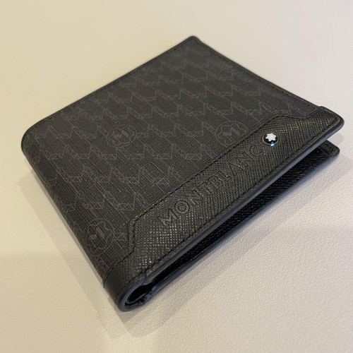 Montblanc bifold wallet black leather Italy Credit Carld Folding from japan - Picture 9 of 19