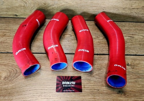 RED G-PLUS SILICONE TURBO BOOST HOSES FITS NISSAN 300ZX Z32 TWIN TURBO VG30DETT - Picture 5 of 8