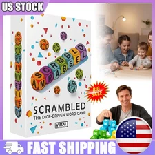 Scrambled Dice Word Game for 1-5 Players Brain Exercise Party Board Games ET