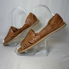 Sbicca Of California Women’s 7 Handwoven Leather Huaraches Sandals Cognac