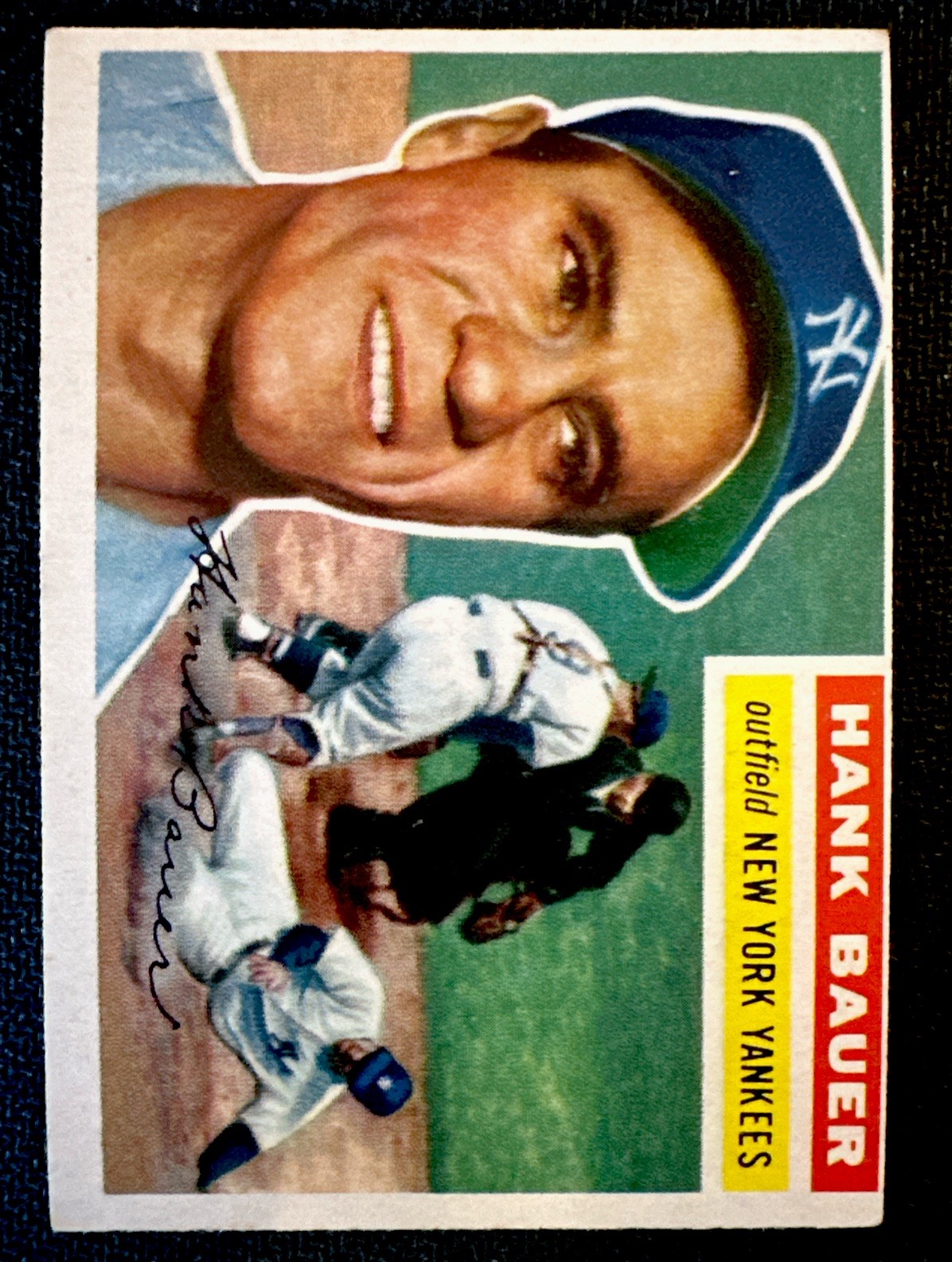 1956 Topps - Hank Bauer #177 Gray Back VGEX