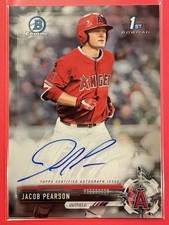 2017 Bowman Draft Chrome Jacob Pearson 1st Bowman Auto #CDA-JPE Baseball Angels