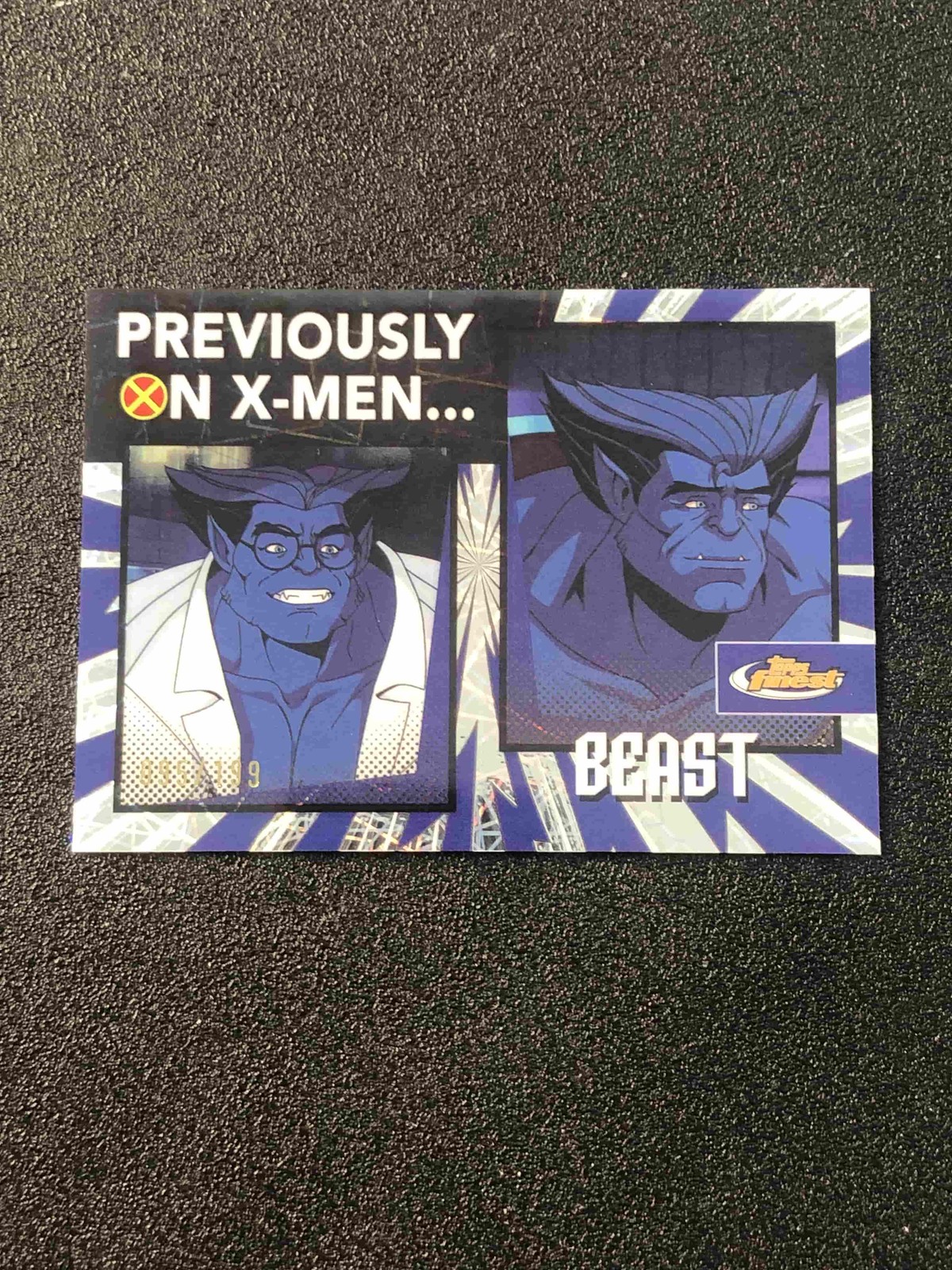 Beast 2025 Topps Finest Marvel X-Men 97 Previously Lazer /199 #PO-12