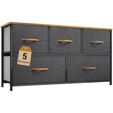 Dresser tv stand, fabric tower with 5 drawers, dresser for bedroom, st