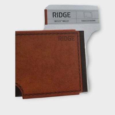 tobacco brown ridge wallet NWOT The Ridge Biflex Leather Wallet Tobacco Brown RFID Protection
