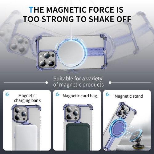 Metall Alloy Magsafe Hülle Für iPhone 16 15 14 13 Handy Schutz Case Ring Halter - Zdjęcie 56 z 68