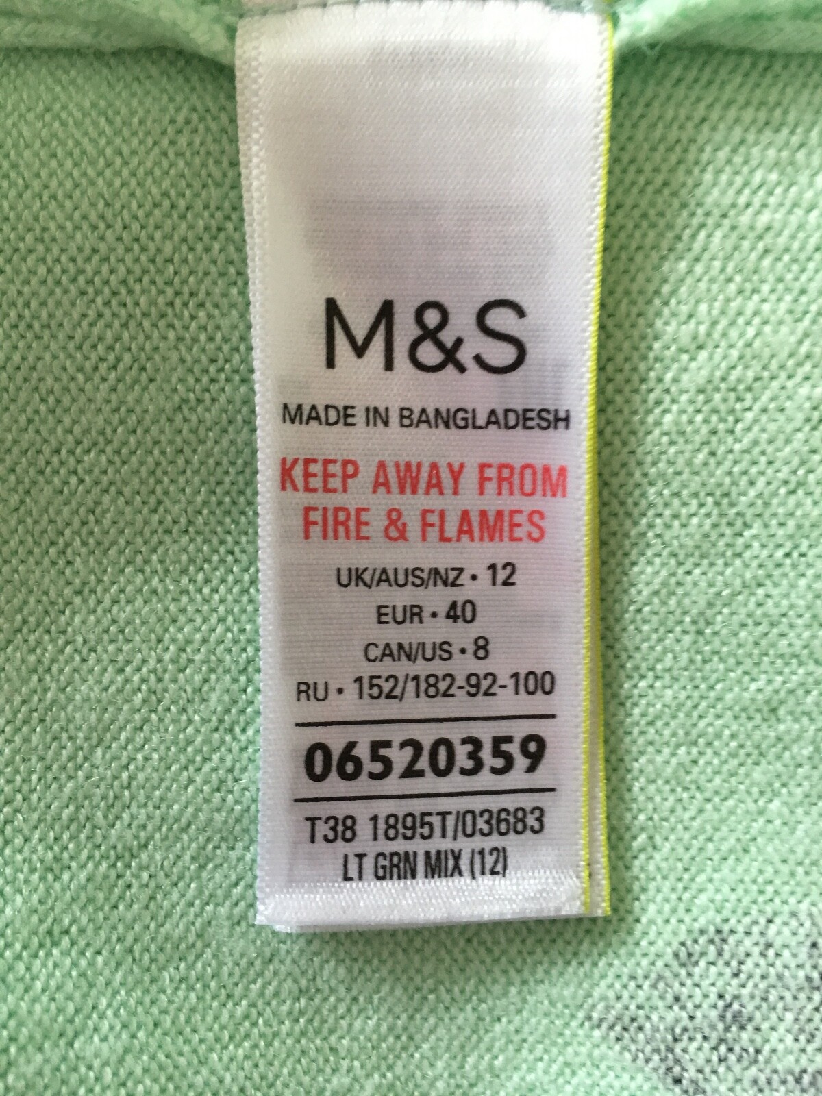 MARKS & SPENCER Mint Green Butterfly Jumper Woman's UK Size 12 eBay