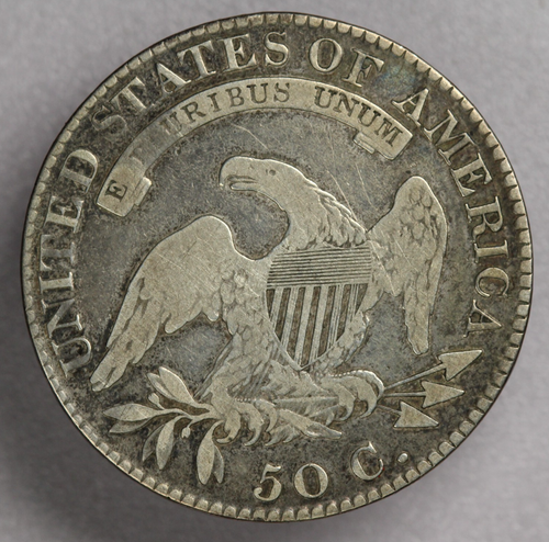 1819 Busto Cappato Argento Mezzo Dollaro 50C-F+ - Foto 2 di 2