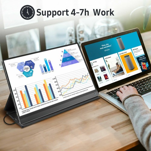 15.6" Portable Monitor 2K LCD 1920x1080 Touch Battery for Raspberry Pi Xbox 360 - Picture 4 of 12