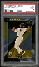 Frank Thomas Card 1998 Zenith Z-Team Gold #1 PSA 9