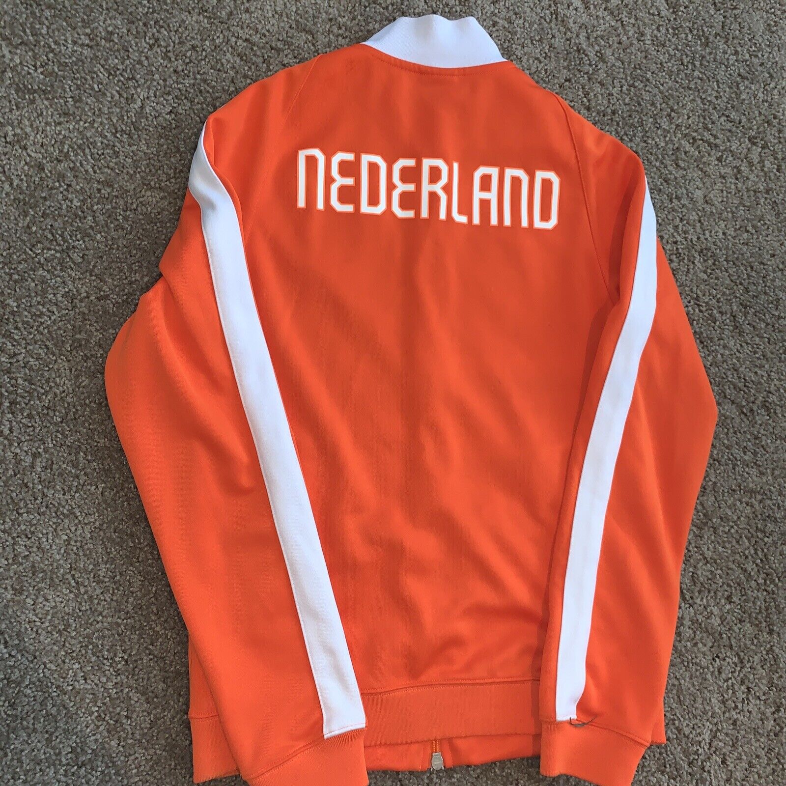 KNVB Holland Netherland Football Soccer Nike Orange Full Zipper Track  Jacket M