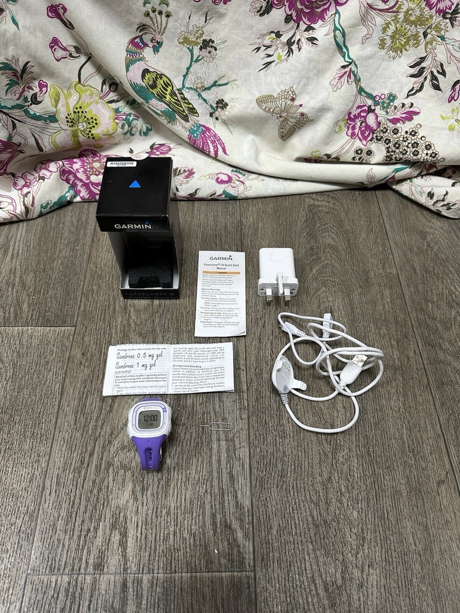 Garmin Forerunner 10 GPS Running Watch Purple Good Working Condition