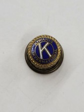 Vintage Kiwanis International Blue And Gold Screw Back Lapel Pin. Made In USA