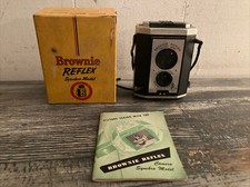 Vintage Kodak Brownie Reflex Synchro Model Camera w/Box/Manual   