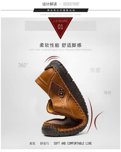 New Womens Men's Leather Handmade Shoes Loafers Breathable Slip On Driving Boots - Bild 17 von 27