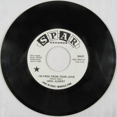 Urel Albert I'm Free From Your Love / Twenty Wasted Years 45 RPM Single