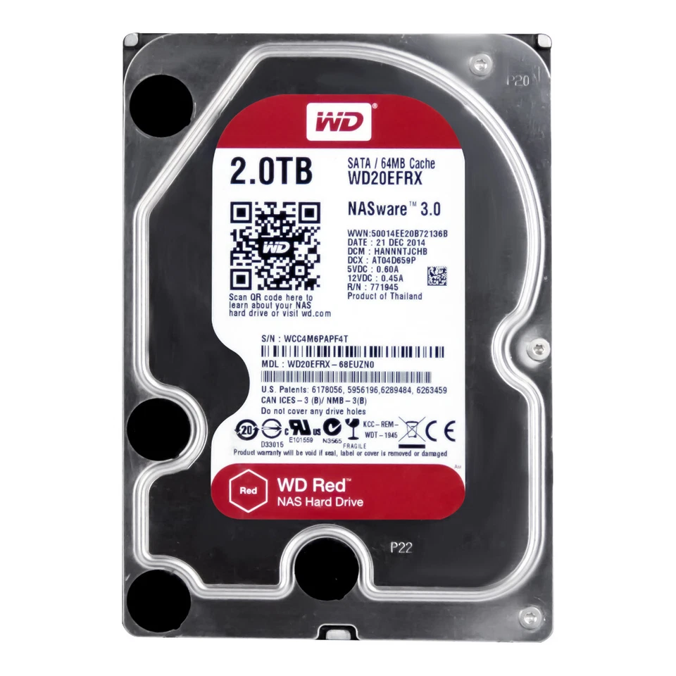 WESTERN DIGITAL RED 2TB WD20EFRX NASware 3.0 5400U/min 64MB SATA III 3.5'' - Bild 3 von 3