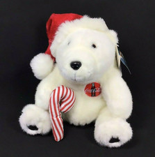 Vintage Coca Cola POLAR BEAR 10” Plush Red White Santa Hat 1993 NEW NWT