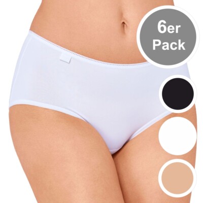 6er Spar-Pack - Sloggi - 24/7 Microfibre - Damen - Midi Slip - Unterhose 