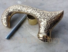 Antique Victorian Design Brass Handle For Wooden Walking Stick Vintage Cane Gift