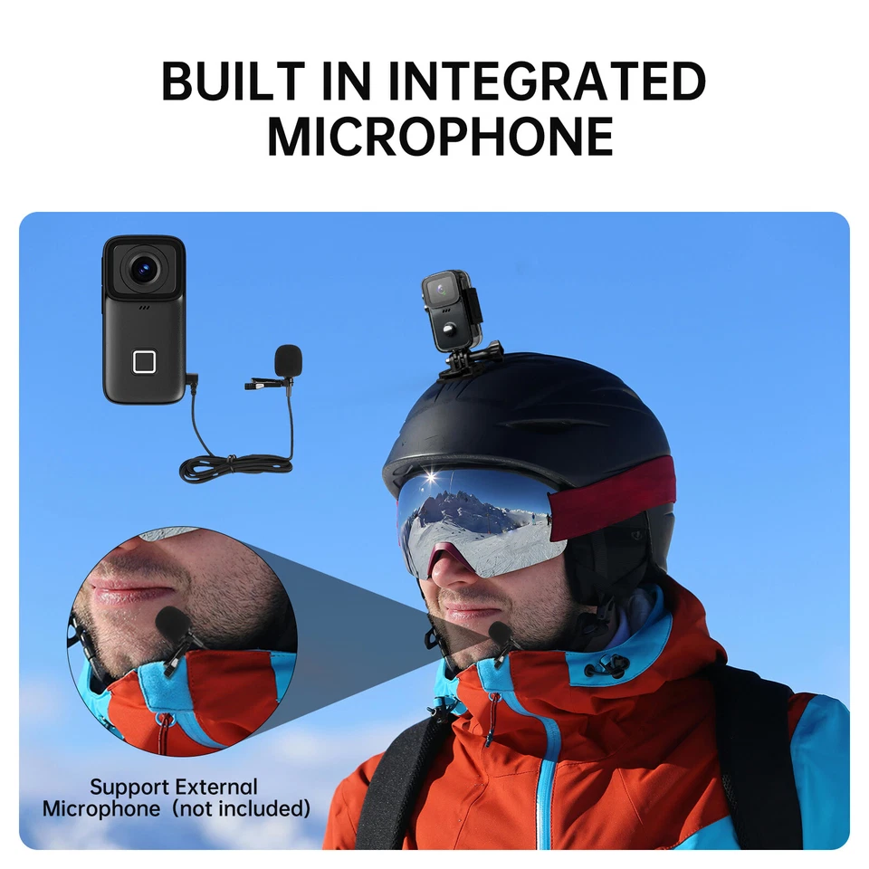 4K Waterproof Body Camera Ultra HD Action Camera 6-Axis Gyro Anti Shake Sport - Image 4 of 4