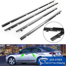 New 4x Car Outside Window Weatherstrip Seal Belt Moulding For Acura Tsx 09-14 Ue