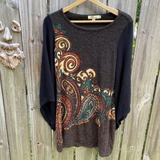 Anthropologie Aryreh Bohemian Knit Sweater Dress Bell Sleeve Womens Medium M