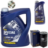 MotoröL Set 10W-30 6 Liter + ÖLfilter Sm 122 + Schraube FüR Vw Transporter Iv